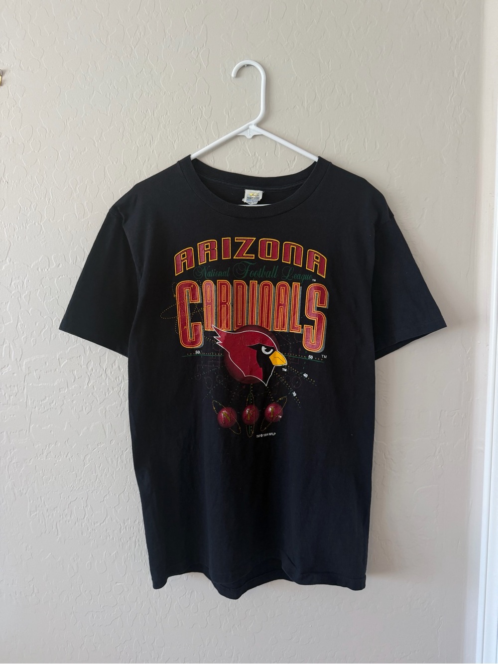 1994 Arizona Cardinals Black Graphic Tee size large good condition vintage